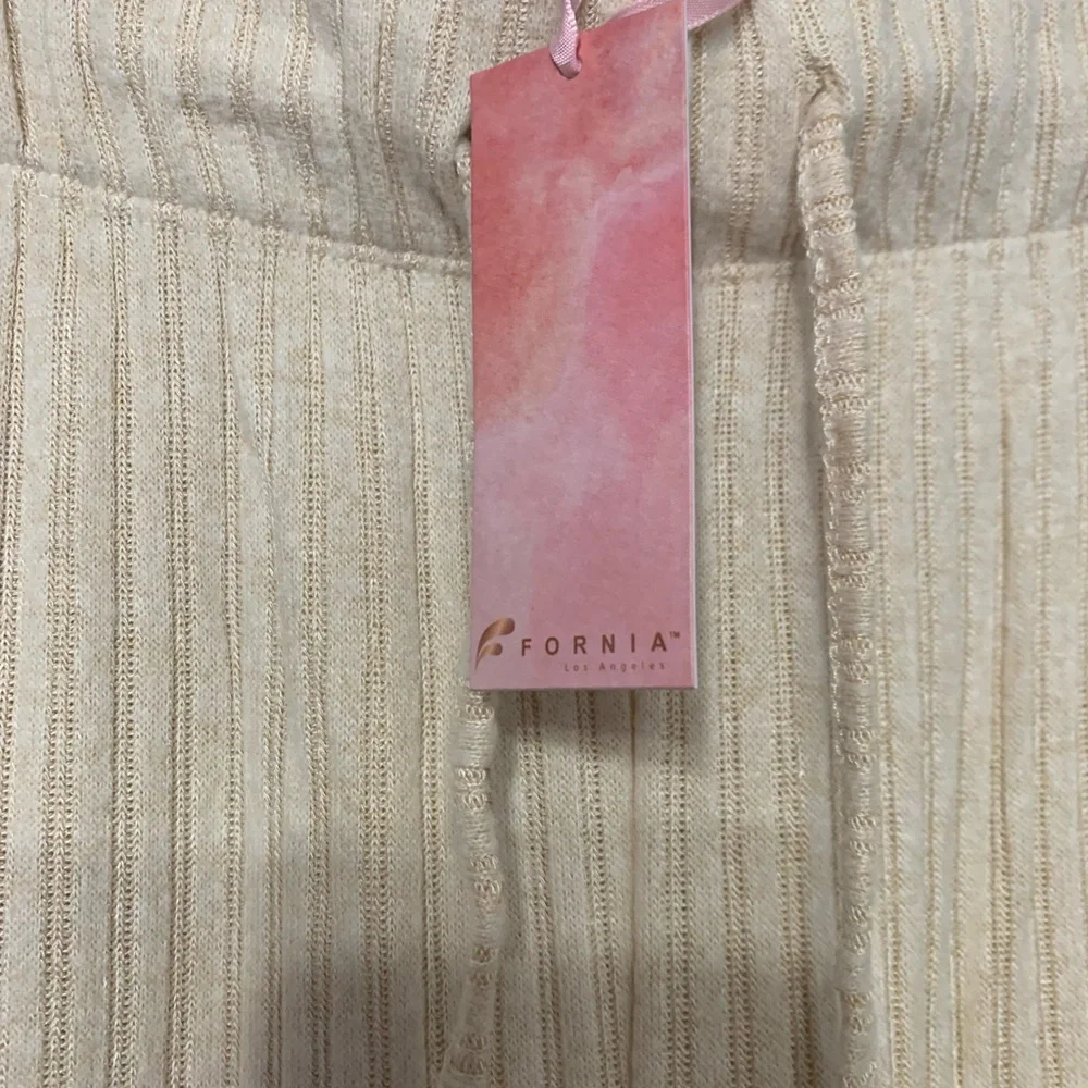 Cream Lounge 2 Piece Set with Pants and Long Cardigan NWT - Picture 6 of 7